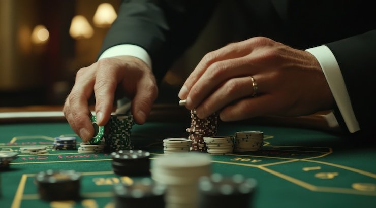 Tim preman toto bekerja di studio operasi dengan teknologi streaming live dealer